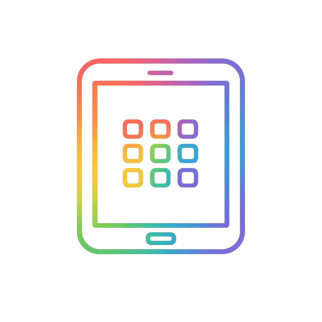 Person using a tablet device