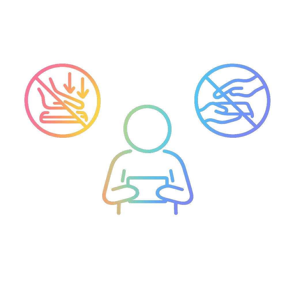 Simple icon showing privacy and safety