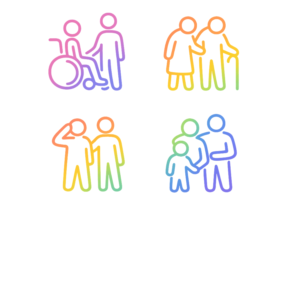 Volunteers helping in the community