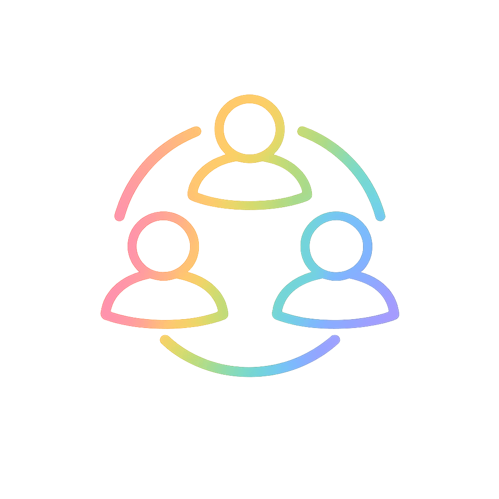 Community groups icon representing people working together