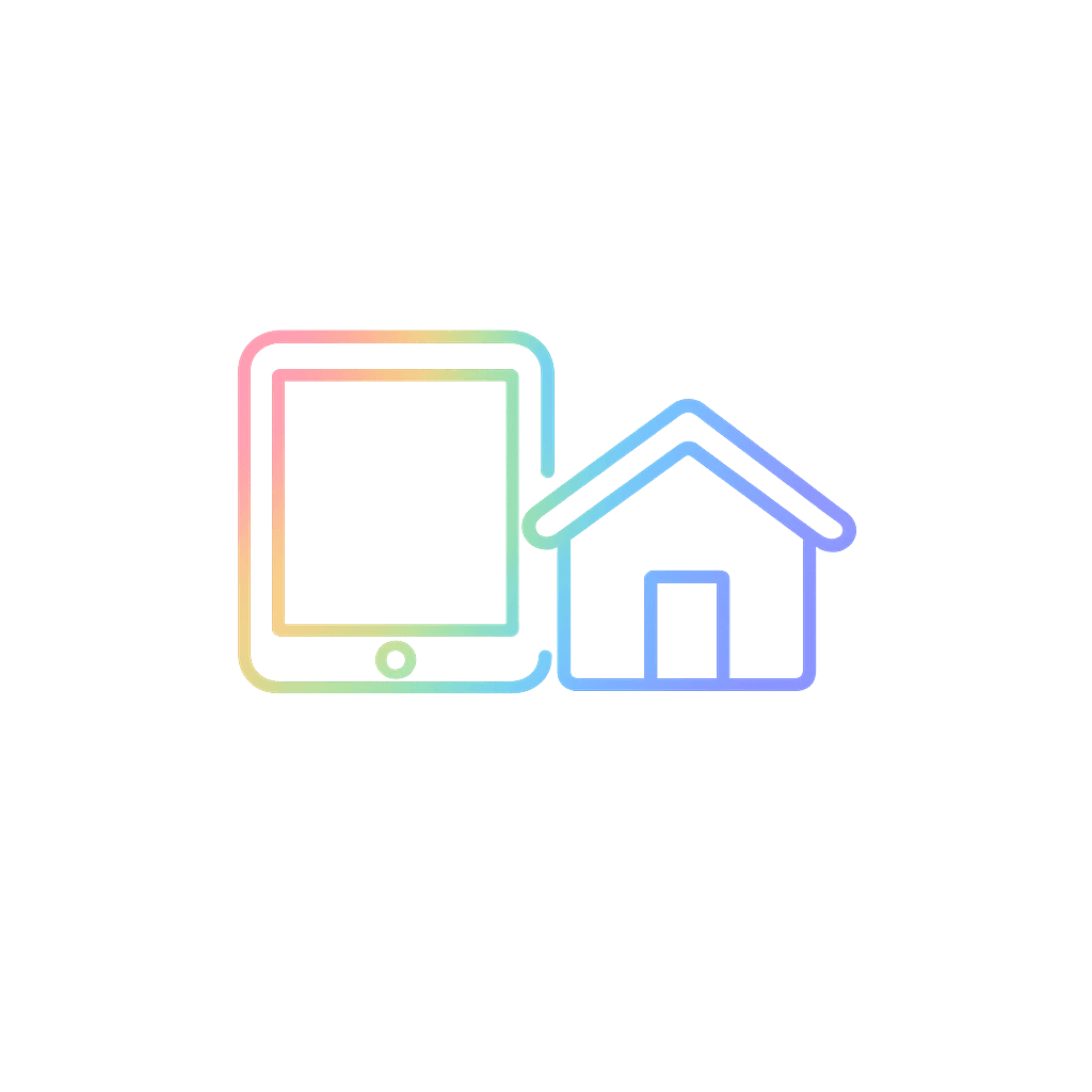 AAC icon: using supports at home