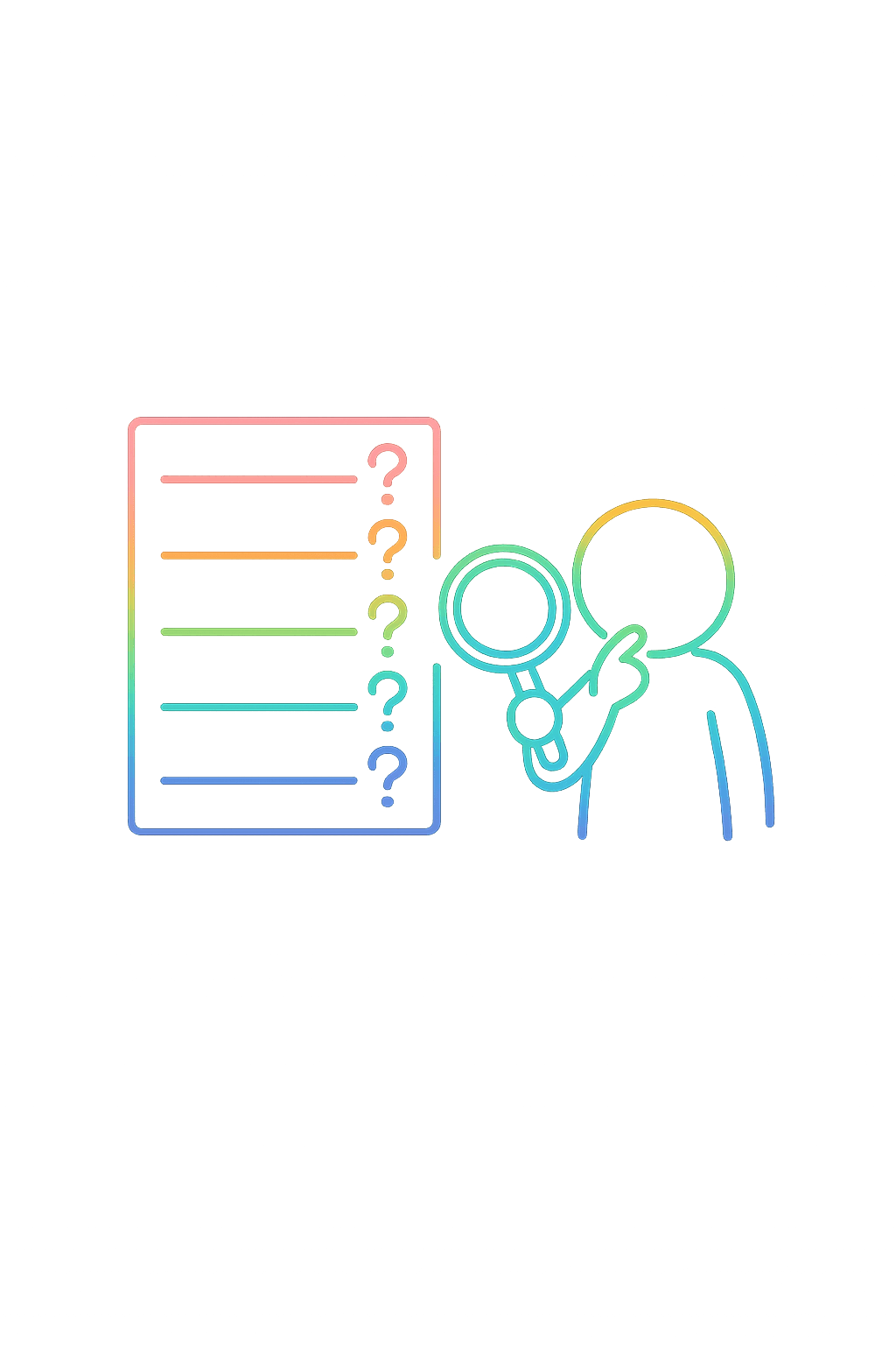 Icon showing asking questions.