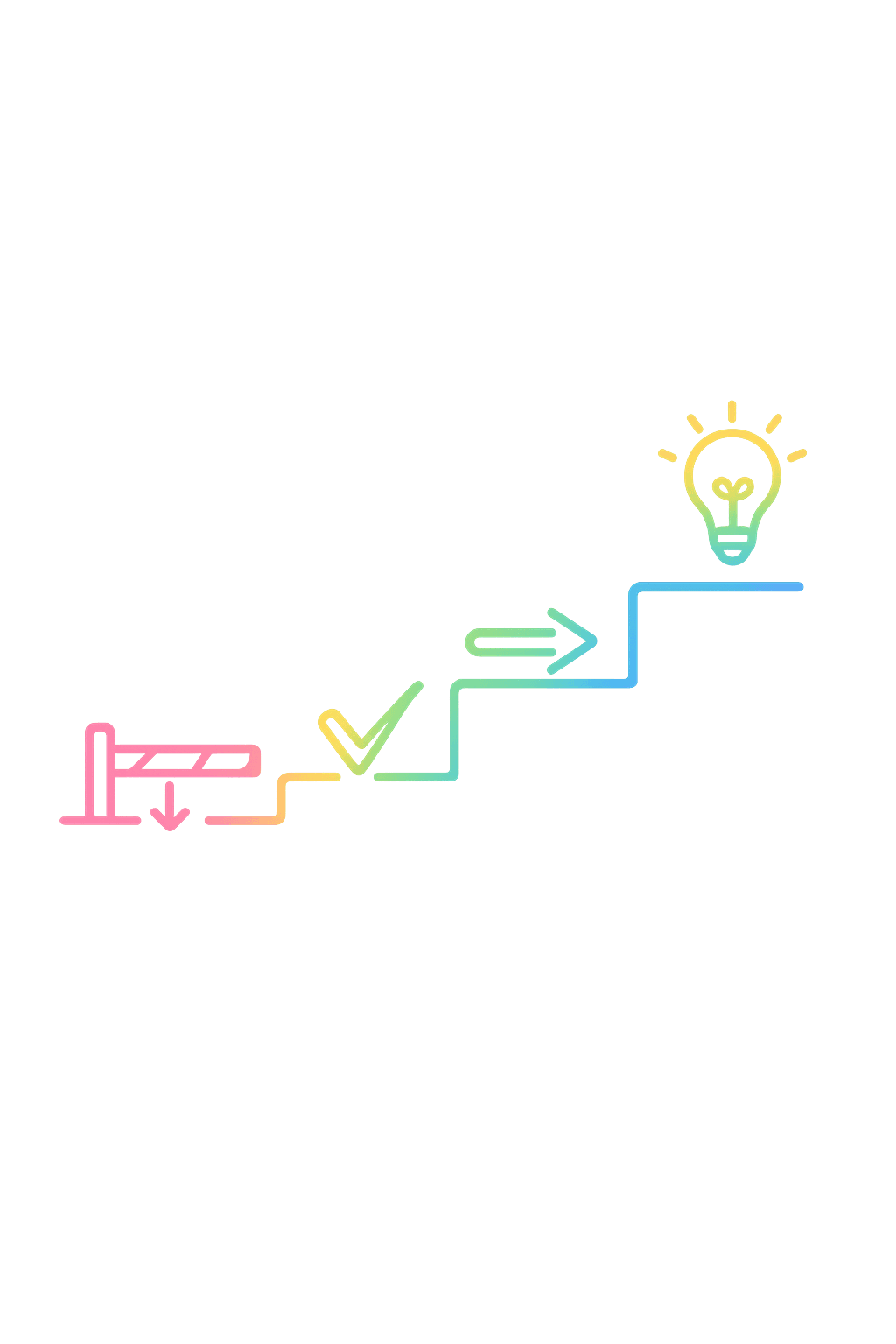Small steps or building blocks, simple illustration