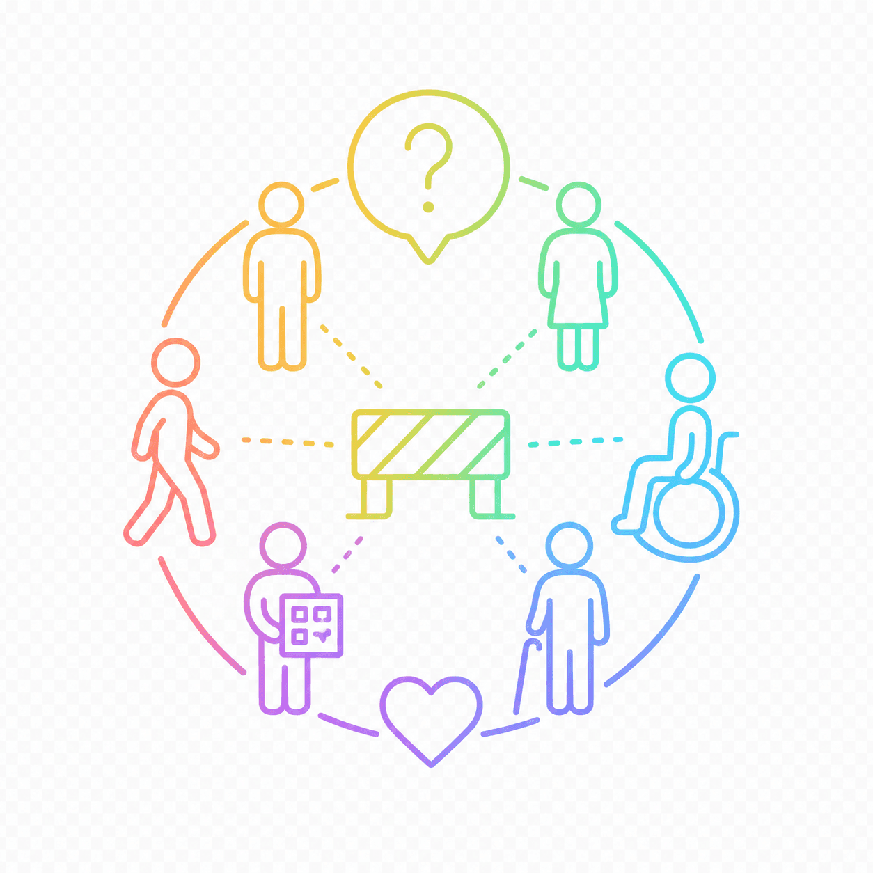 People who might be affected, simple illustration