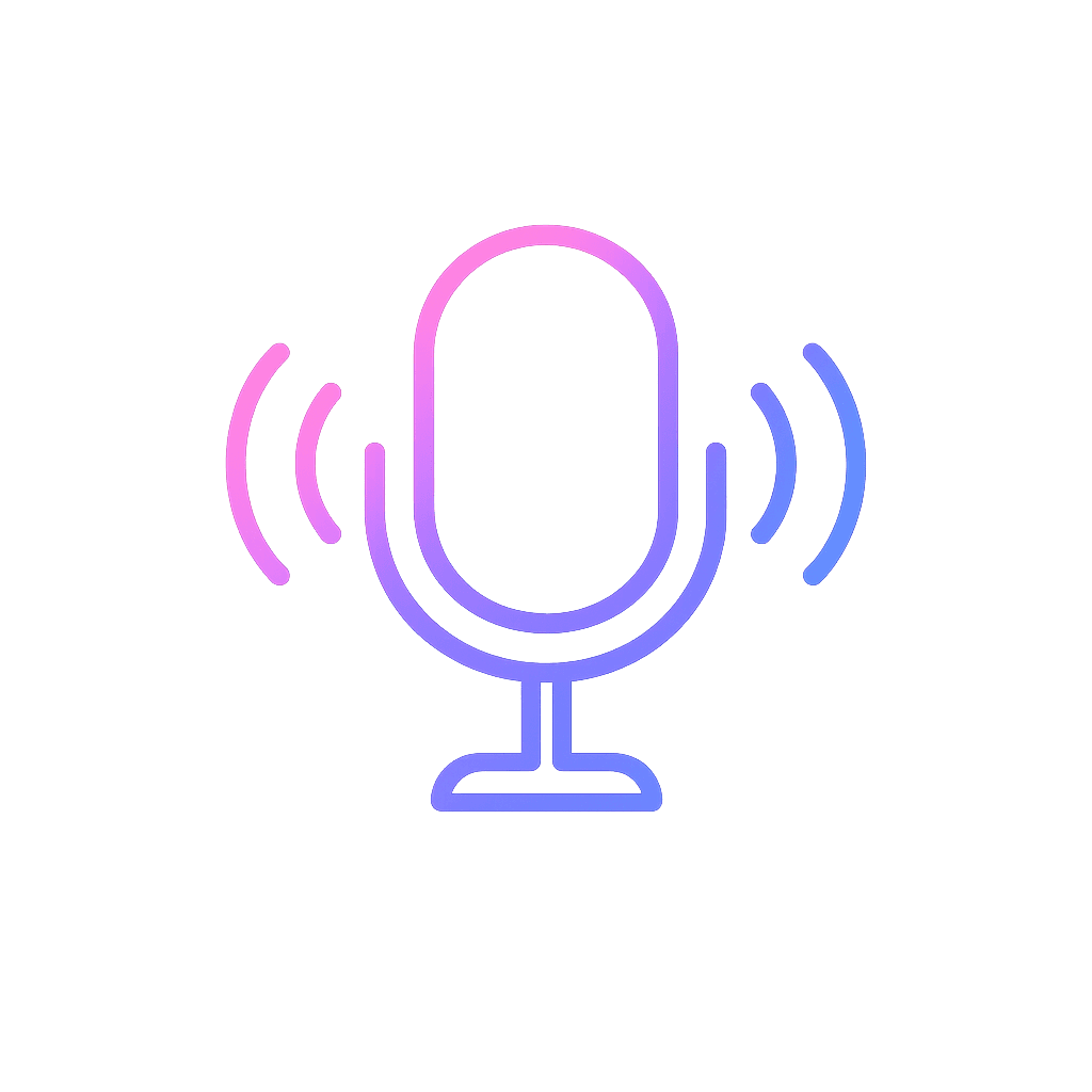 Storytelling microphone icon representing youth media and creative voice