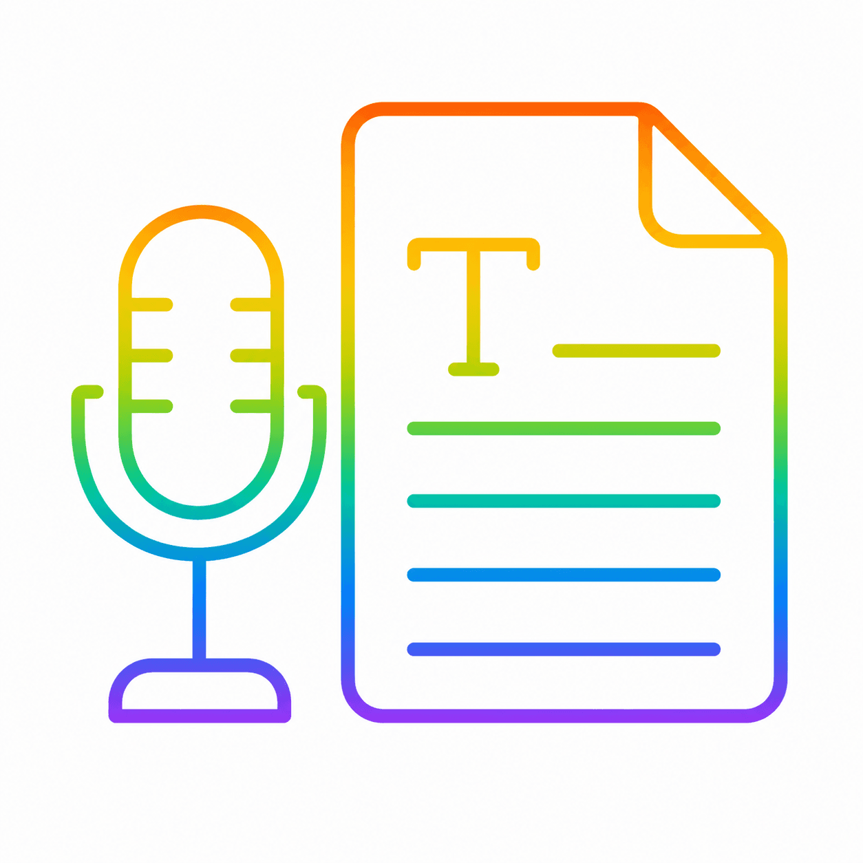 Audio or text story icon