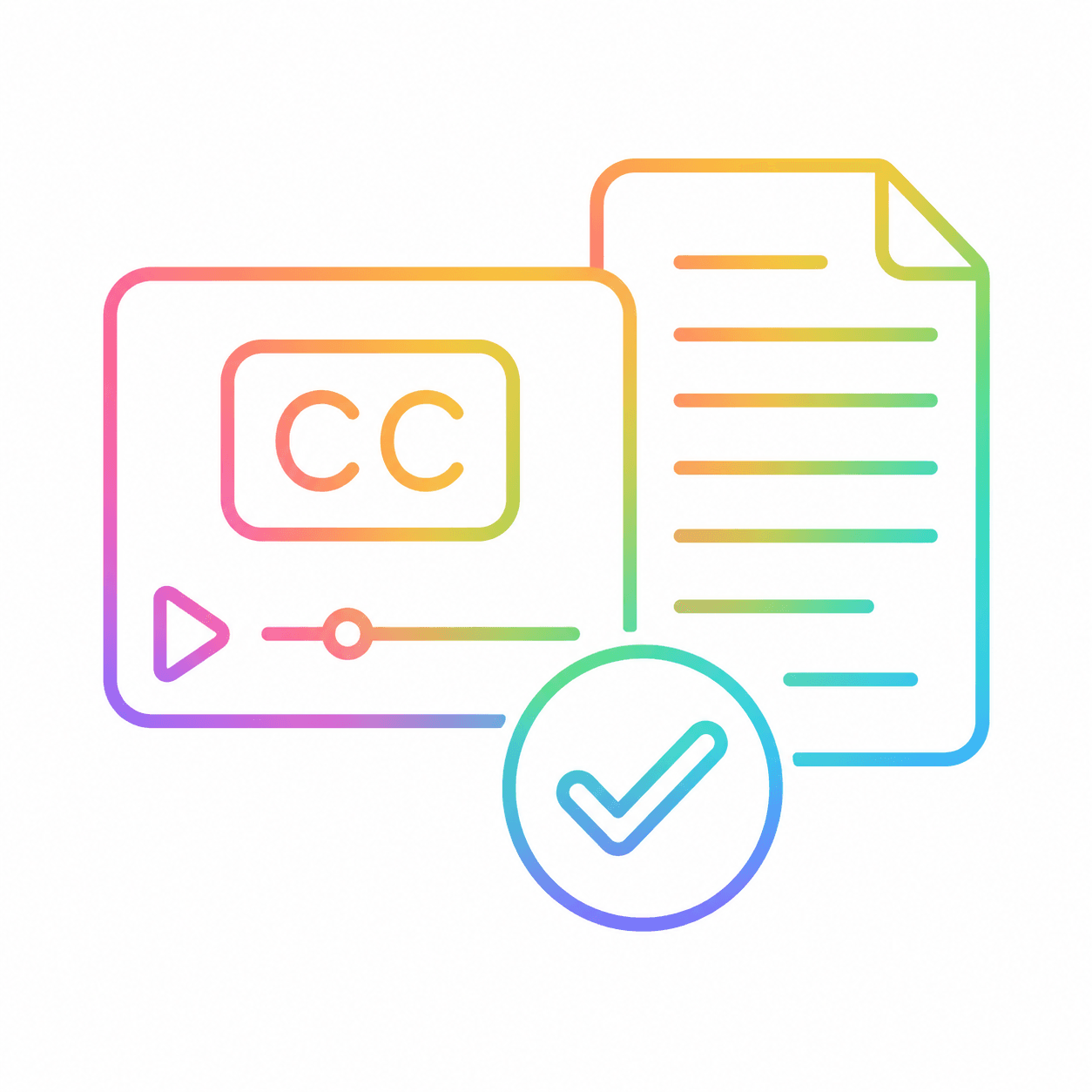 Captions and transcripts module icon