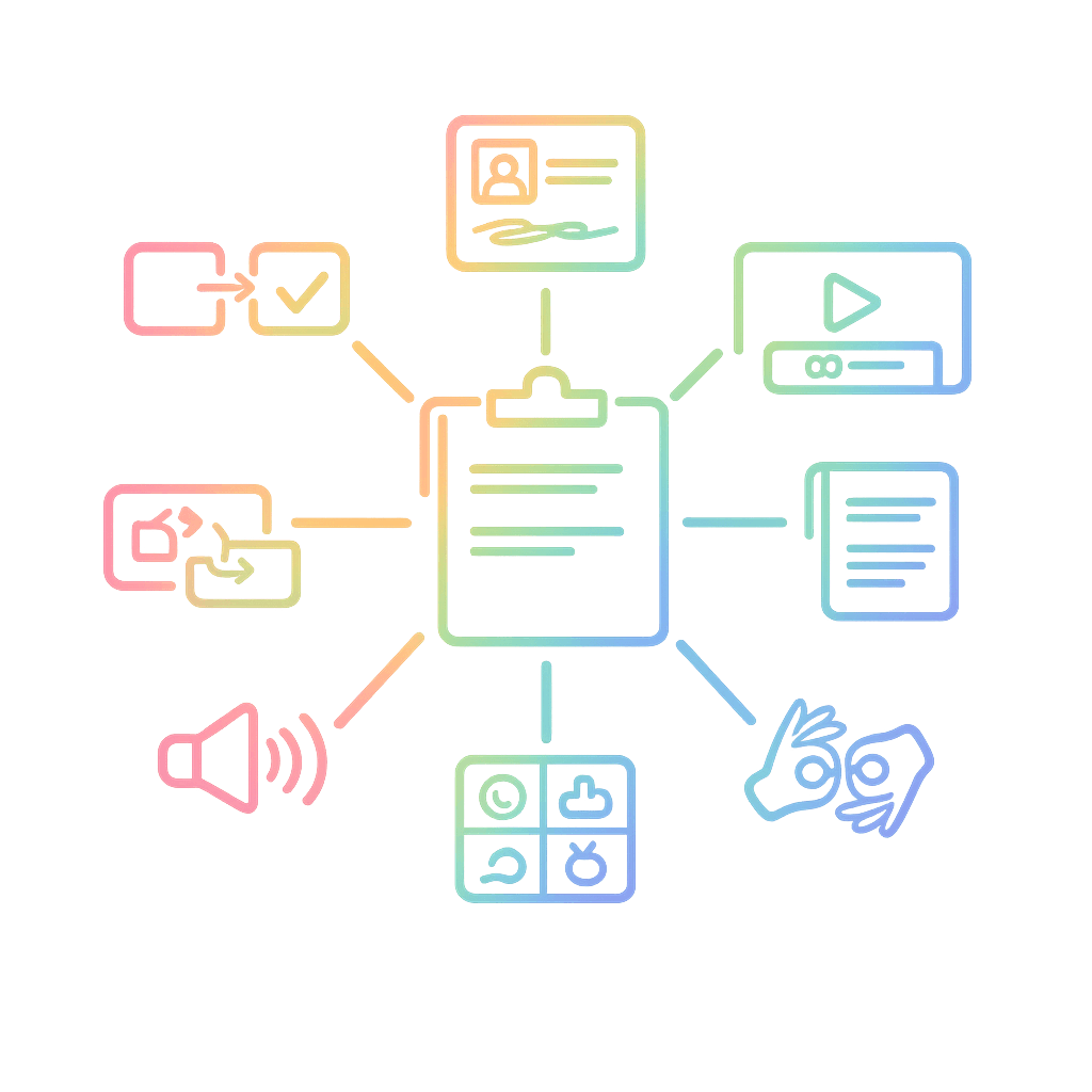 Icon showing different formats.