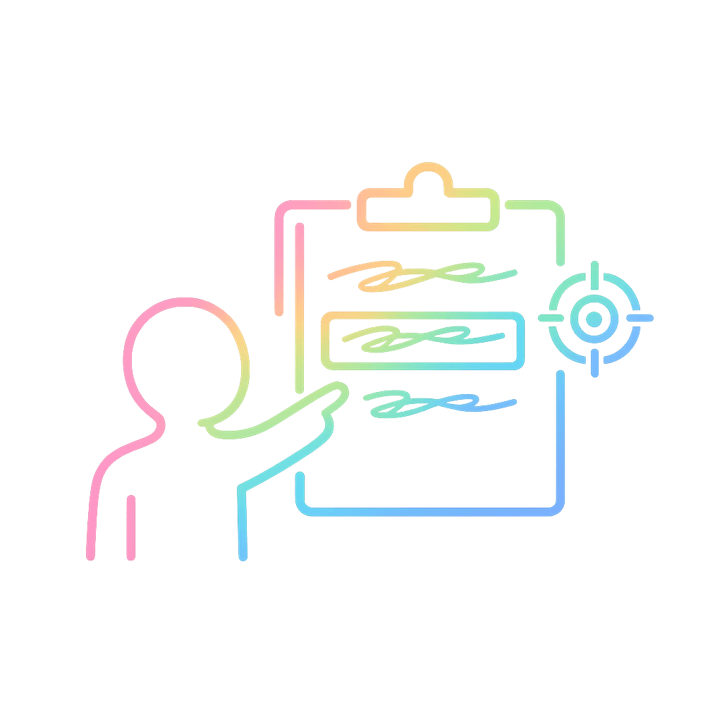 Simple icon showing the main message being highlighted.