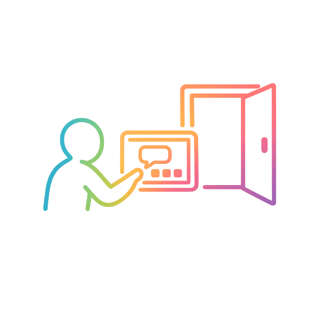 Digital access icon representing accessible technology and participation